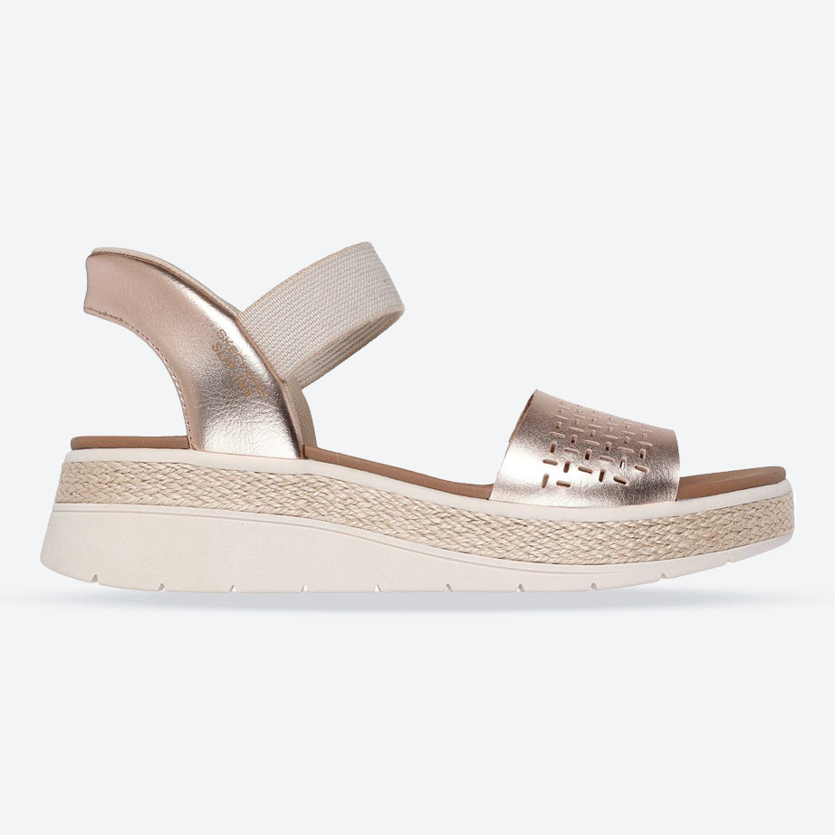 Women's Wide Fit Skechers 114415 Slip-ins Bobs Sun Ray Step Aside