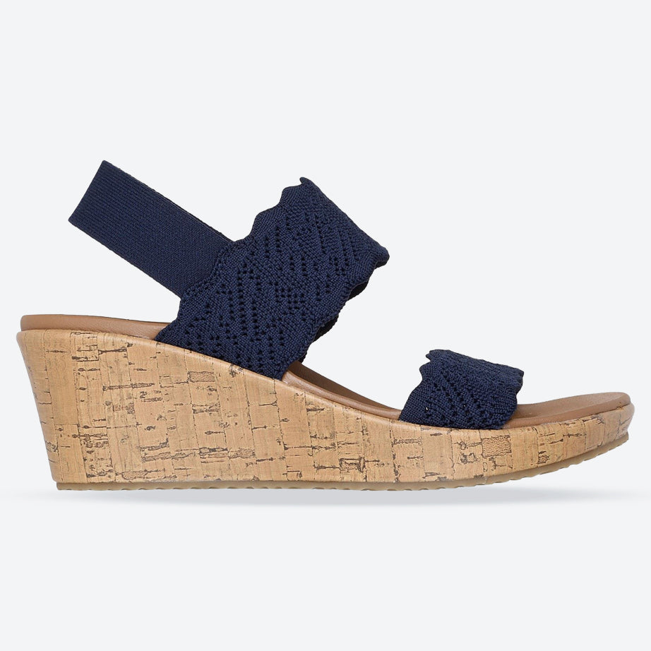 Women's Wide Fit Skechers 119591 Everlee Timeless Touch Sandals