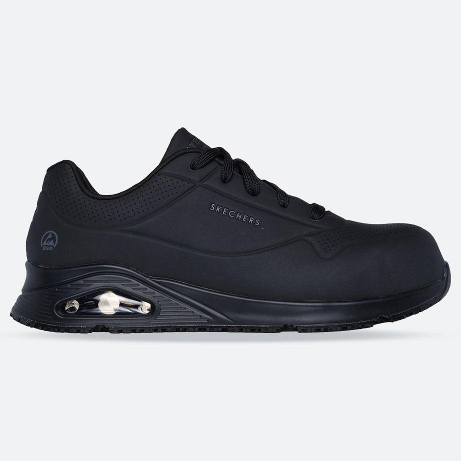 Men's Wide Fit Skechers 200177EC Uno Sr Doltin Safety Sneakers Men's Wide Fit Skechers 200177EC Uno Sr Doltin Safety Sneakers