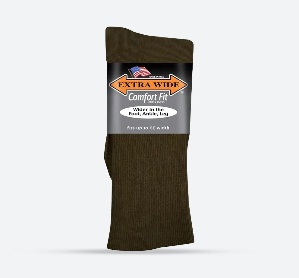Extra Wide Dress Socks