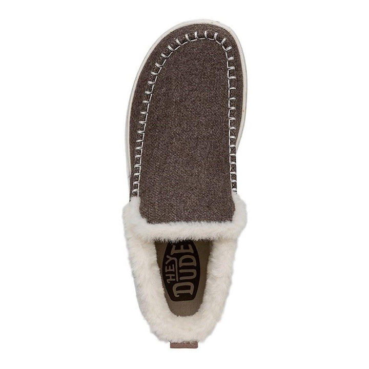 Heydude 40208 Denny Stiefeletten aus Woll-Imitat-Lammfell für Damen - Walnuss