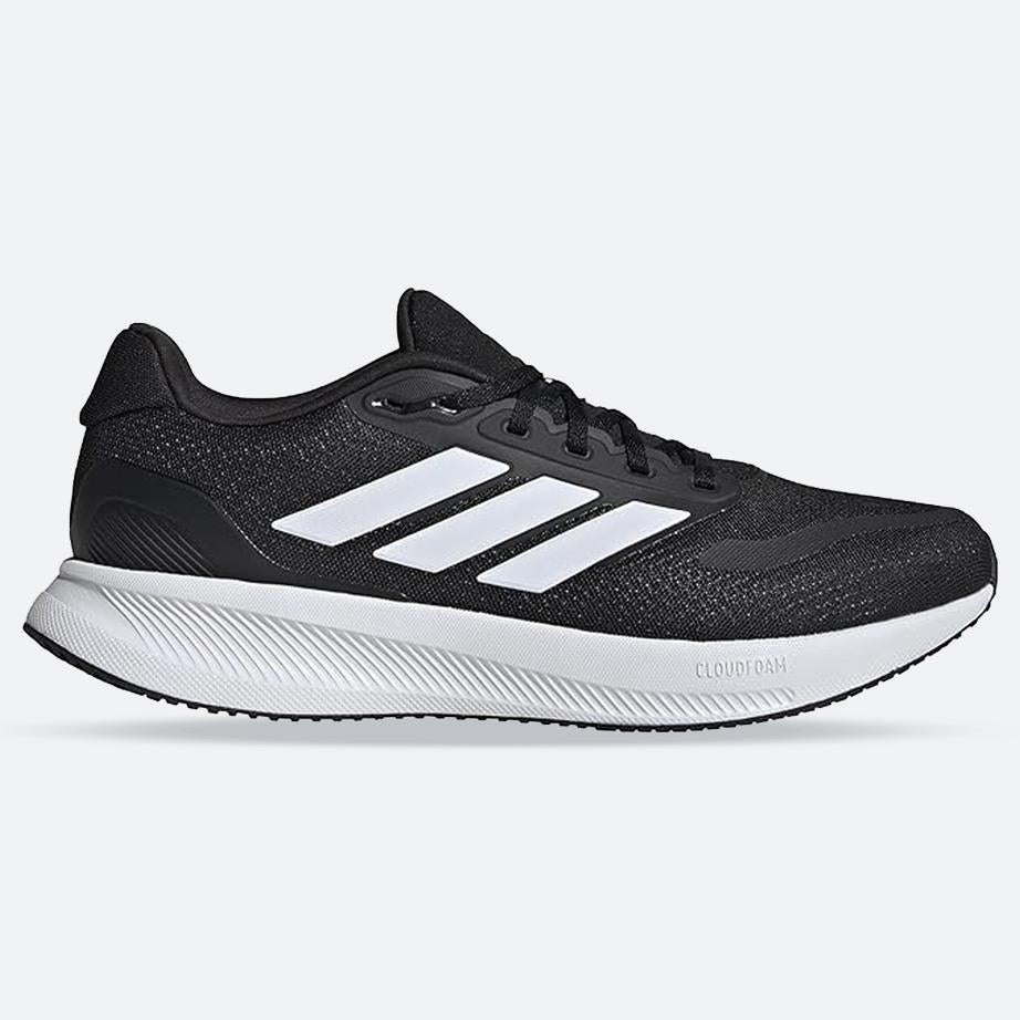 Men's Wide Fit adidas Runfalcon 5 Walking/Running Sneakers, Black/White / 11.5 / 2E