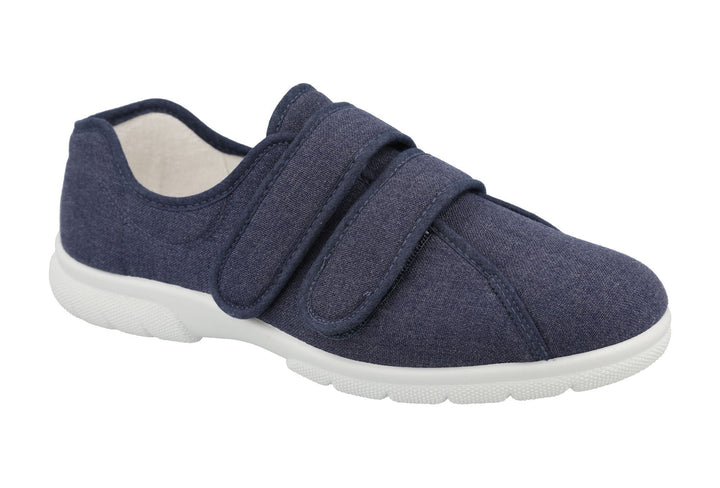 DB Harris Canvas-Schuhe mit Klettverschluss für Herren, weite Passform