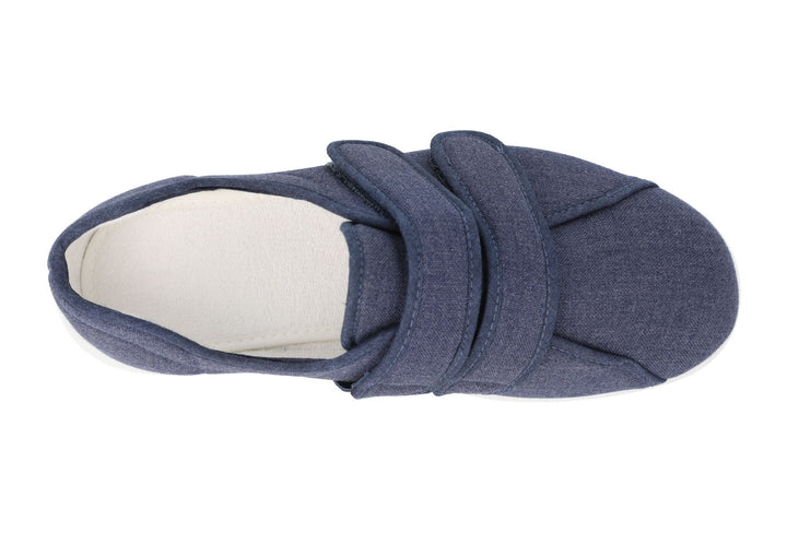 DB Harris Canvas-Schuhe mit Klettverschluss für Herren, weite Passform