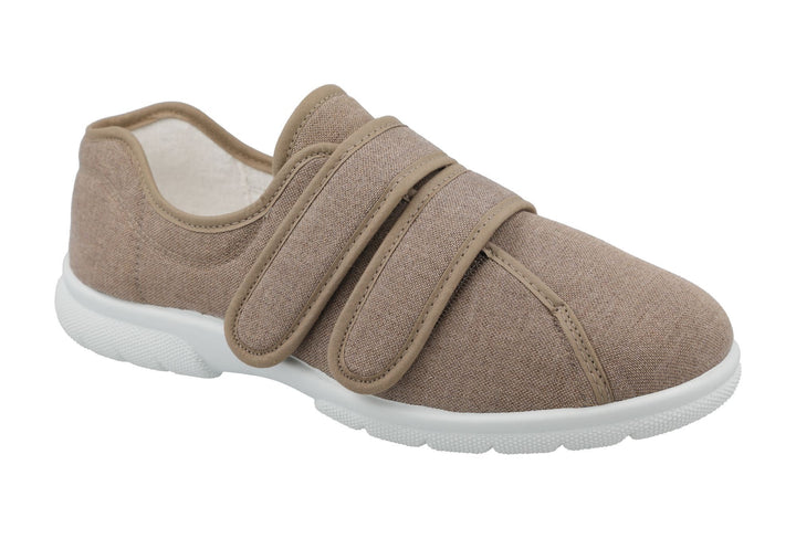 DB Harris Canvas-Schuhe mit Klettverschluss für Herren, weite Passform