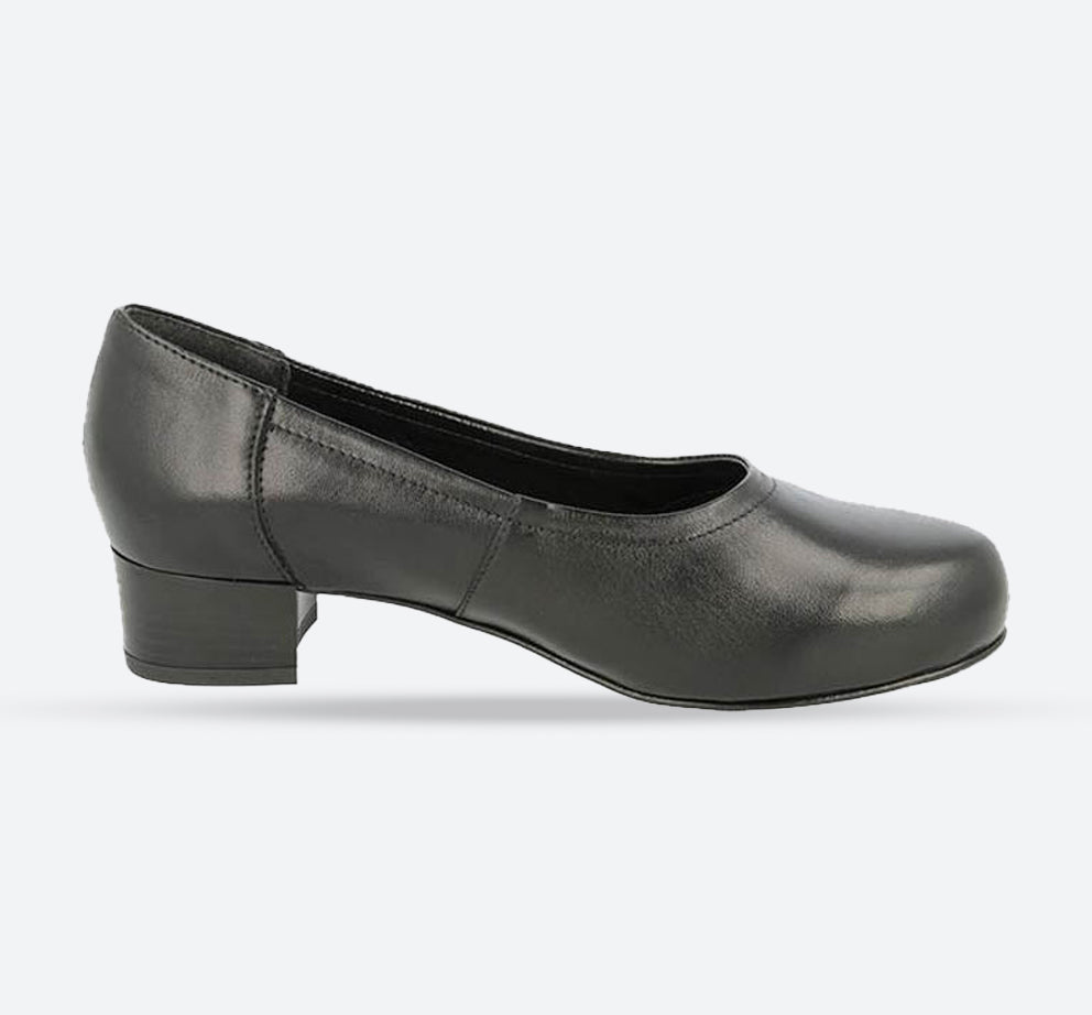 knee length dresses for ladies Women's Wide Fit DB Ferry Boots, Black Leather / 37 / 2V (2E main image 1