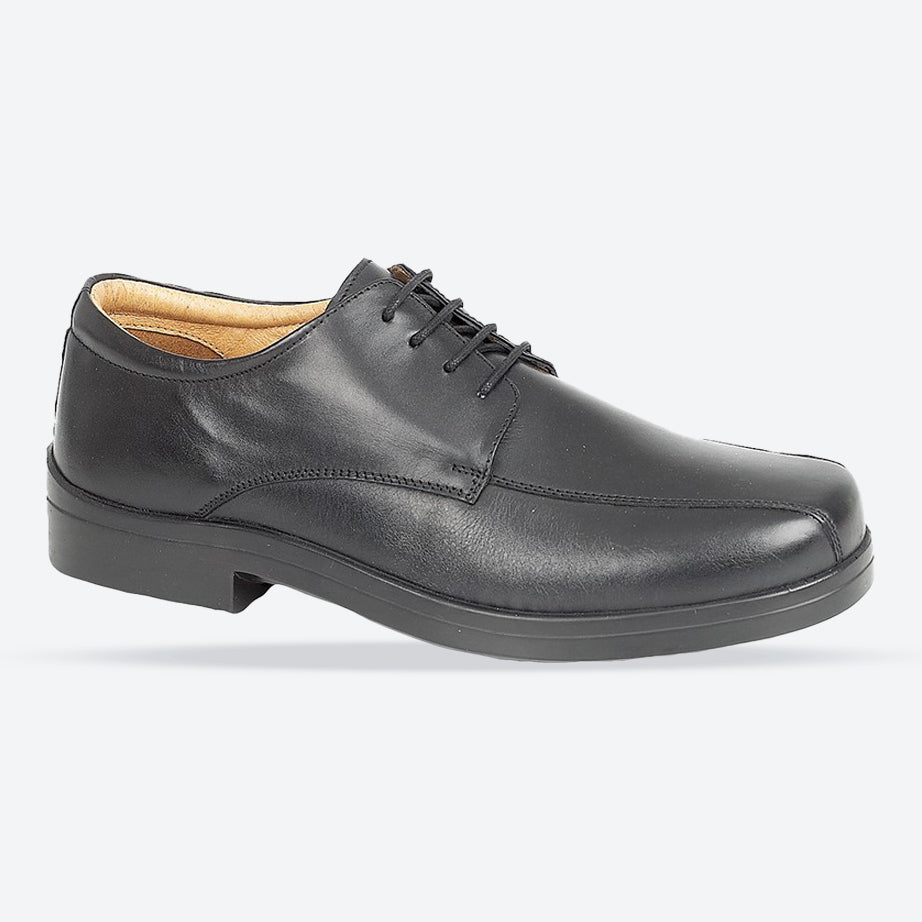 Roamers MILTON Mens Leather Tramline Gibson Shoes Black: UK 9