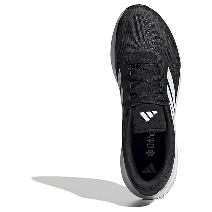 Men's Wide Fit Adidas Runfalcon 5 Walking/Running Sneakers - Black/White