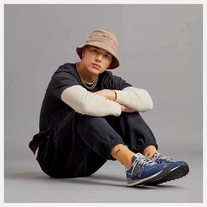 Men's Wide Fit New Balance ML574EVN Running Sneakers - Exclusive - Navy