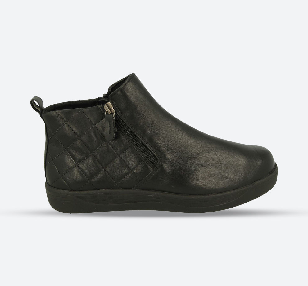 Womens Wide Fit DB Unite Boots, Black Leather / 5 / 6V (6E