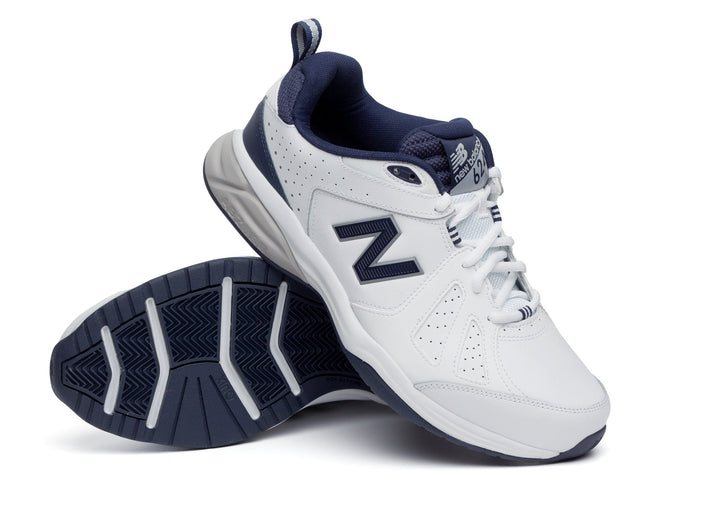 New Balance Mens Wide Fit 624V5 Sneakers- White (2E / 4E / 6E Width) - ABZORB