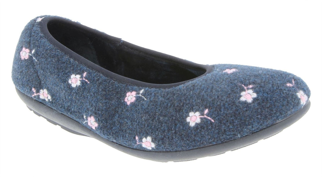 Womens Wide Fit DB Pedro Slippers