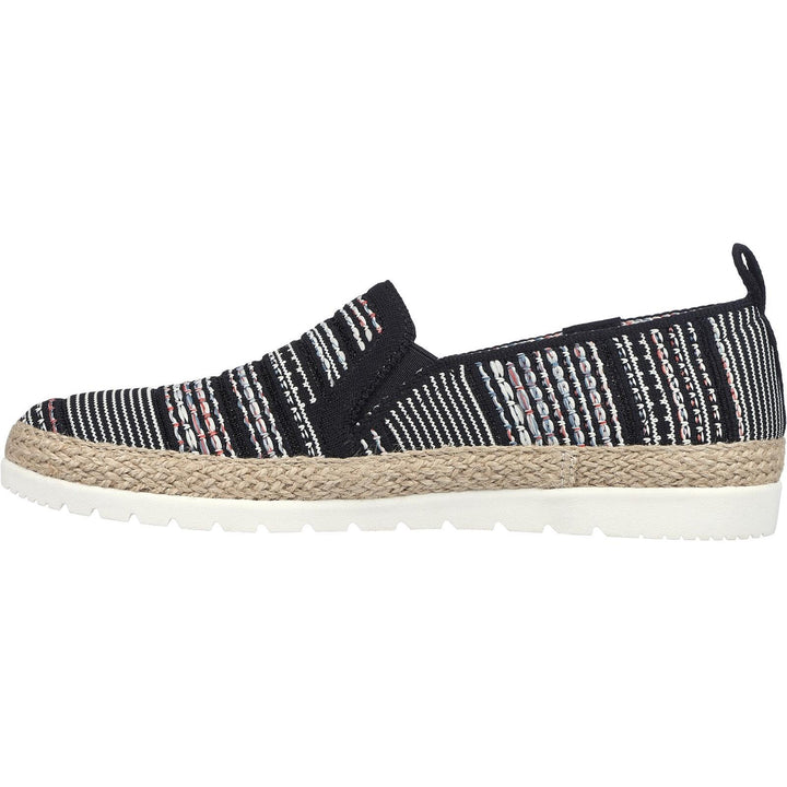 Women's Wide Fit Skechers 113982 Bobs Flexpadrille 3.0 Island Muse Espadrille Slippers