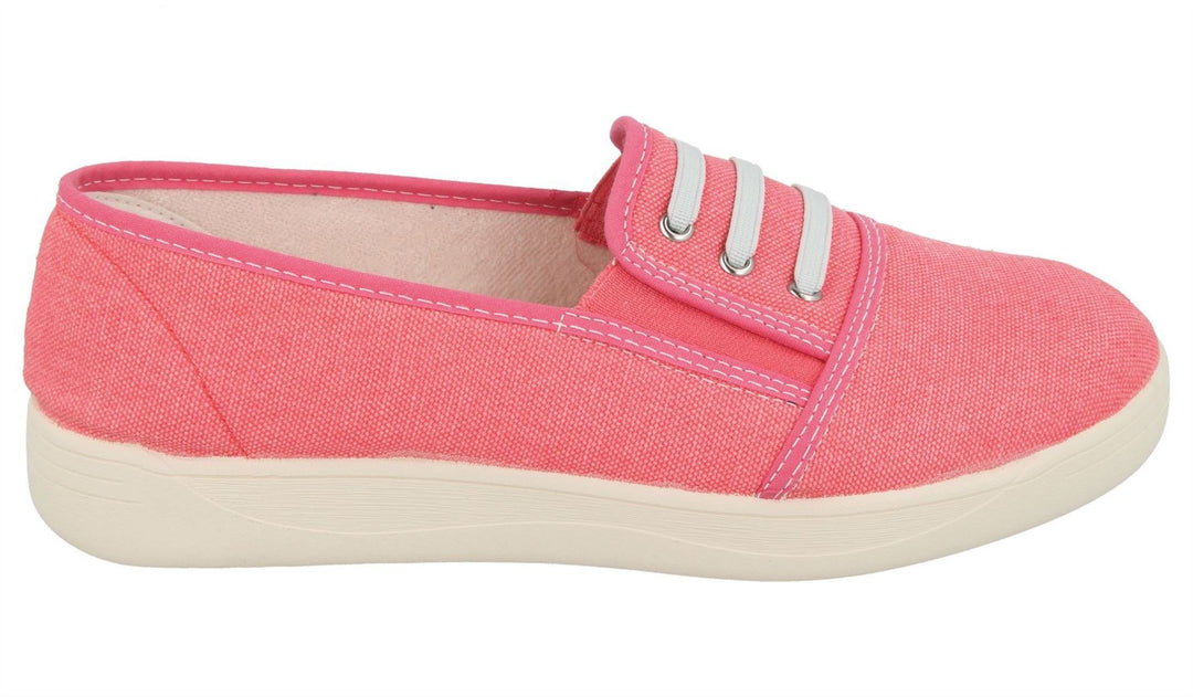 Womens Wide Fit DB Coup Canvas