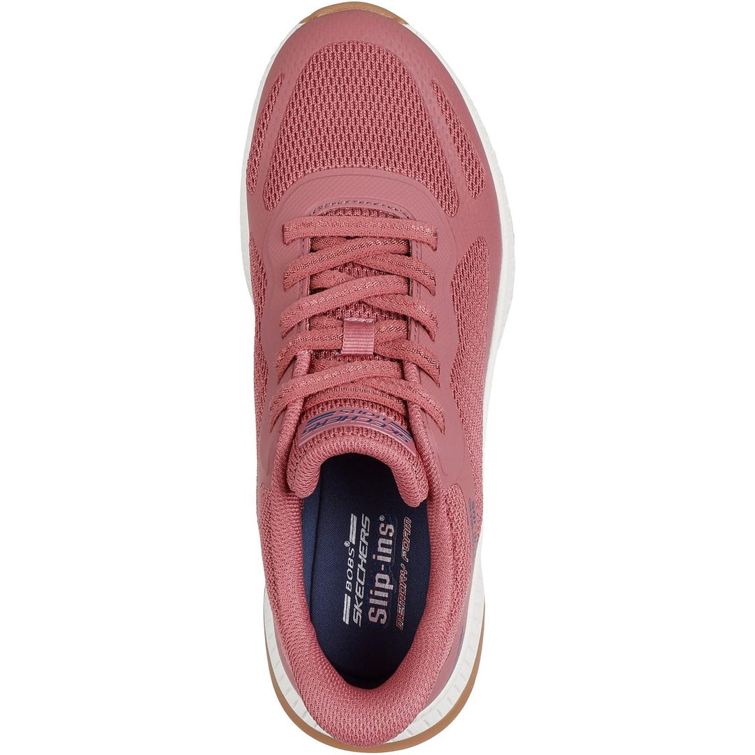 Women's Wide Fit Skechers 117624 Slip-ins Bobs Squad 4 Staple Look Sneakers