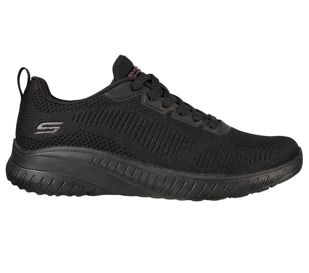 Women's Wide Fit Skechers 117209 Bobs Squad Chaos Face Off Vegan Sneakers