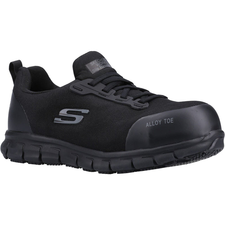 Women's Wide Fit Skechers 108041EC Sure Track Jixie Safety Sneakers