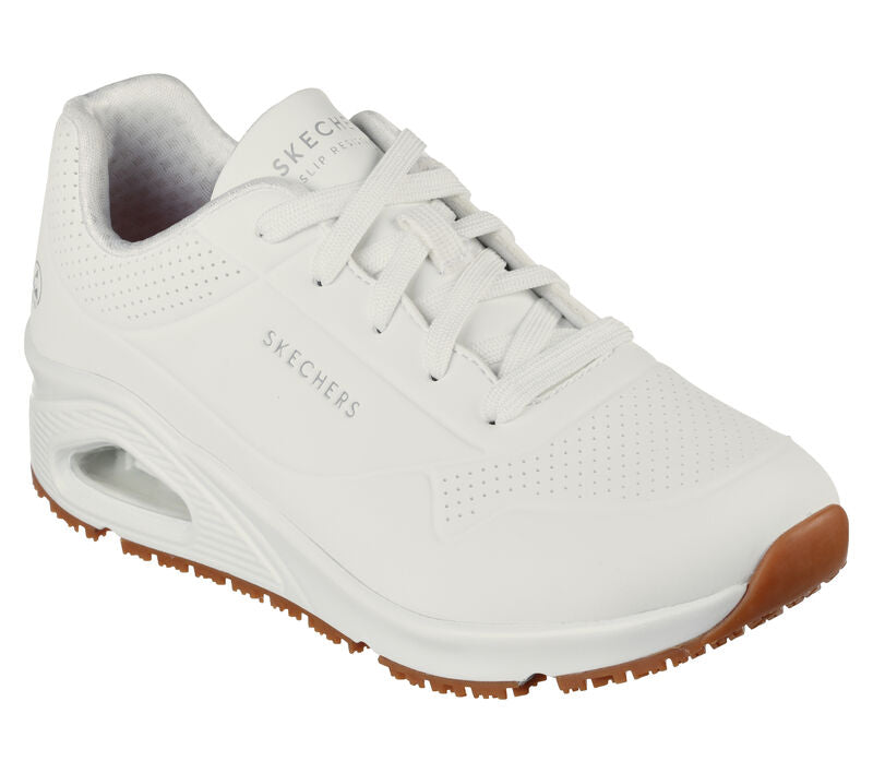 Women's Wide Fit Skechers 108021EC Uno Sr Sneakers