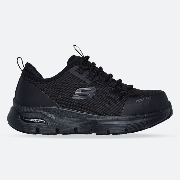 Women's Wide Fit Skechers 108075EC Arch Fit Sr Ebinal Safety Sneakers