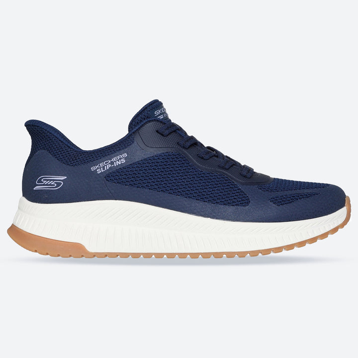 Women's Wide Fit Skechers 117624 Slip-ins Bobs Squad 4 Staple Look Sneakers