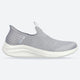 Women's Wide Fit Skechers 149709 Slip-ins Ultra Flex 3.0 Smooth Step Sneakers - Light Grey