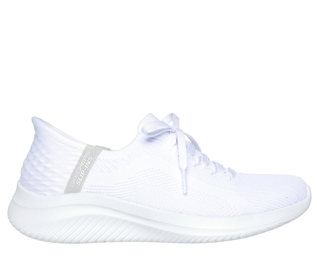 Women's Wide Fit Skechers 149710W Slip-ins Ultra Flex 3.0 Brilliant Sneakers - White