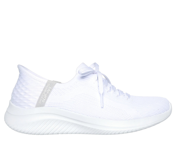 Women's Wide Fit Skechers 149710W Slip-ins Ultra Flex 3.0 Brilliant Sneakers - White