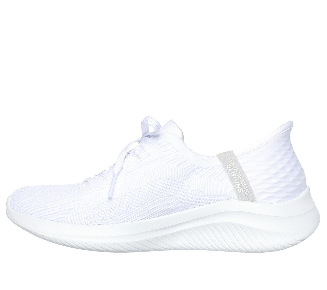 Women's Wide Fit Skechers 149710W Slip-ins Ultra Flex 3.0 Brilliant Sneakers - White