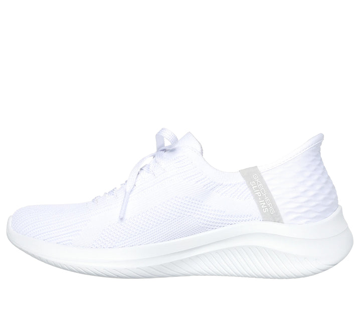 Women's Wide Fit Skechers 149710W Slip-ins Ultra Flex 3.0 Brilliant Sneakers - White