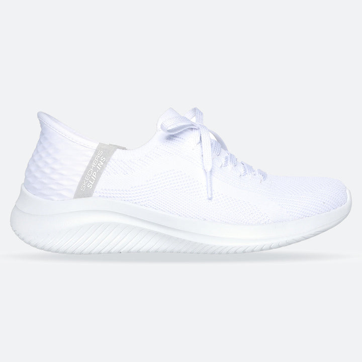 Women's Wide Fit Skechers 149710W Slip-ins Ultra Flex 3.0 Brilliant Sneakers - White