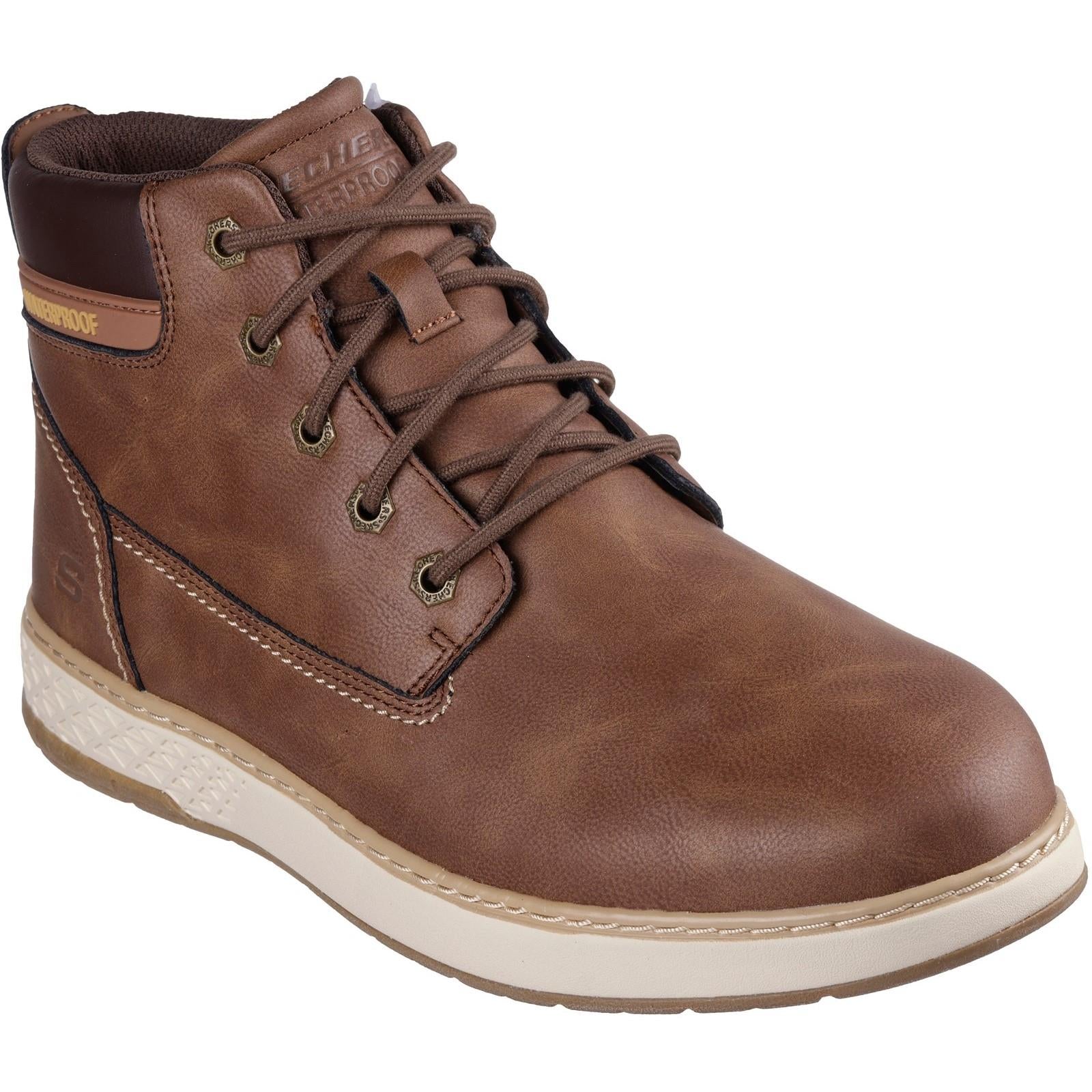 キャラバン117 Men's Relaxed Fit Skechers 205235 Garlan Deno Waterproof Boots