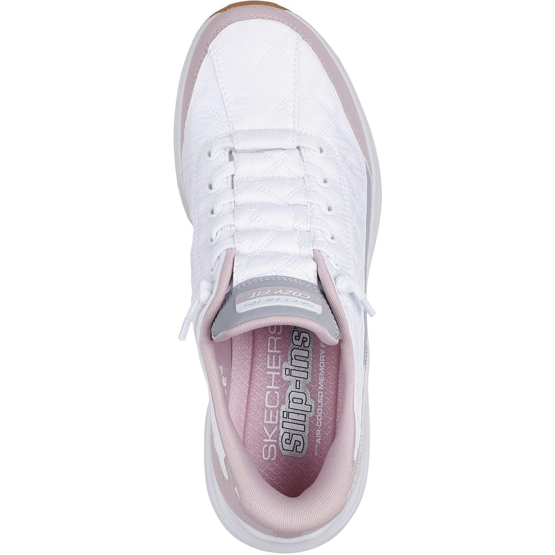 Women's Wide Fit Skechers 150404 Slip-ins Contour Foam Cozy Fit Sneakers