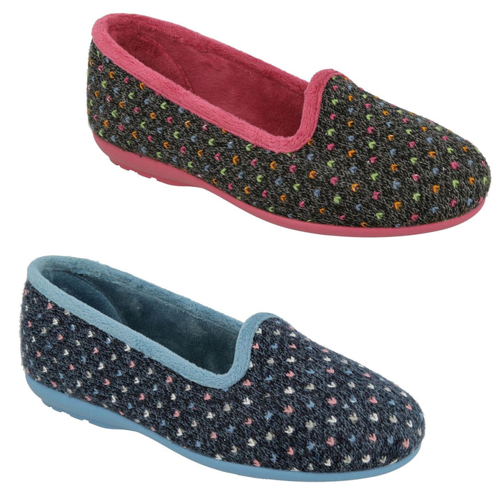 Womens Wide Fit DB Nottingham Slip On Slippers