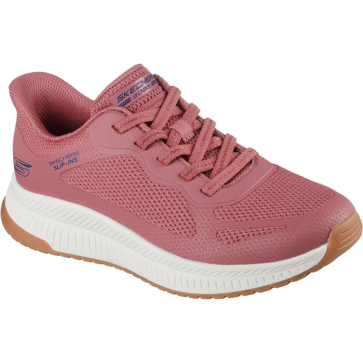 Women's Wide Fit Skechers 117624 Slip-ins Bobs Squad 4 Staple Look Sneakers