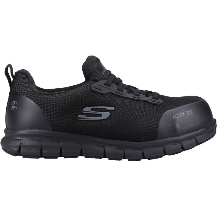 Women's Wide Fit Skechers 108041EC Sure Track Jixie Safety Sneakers