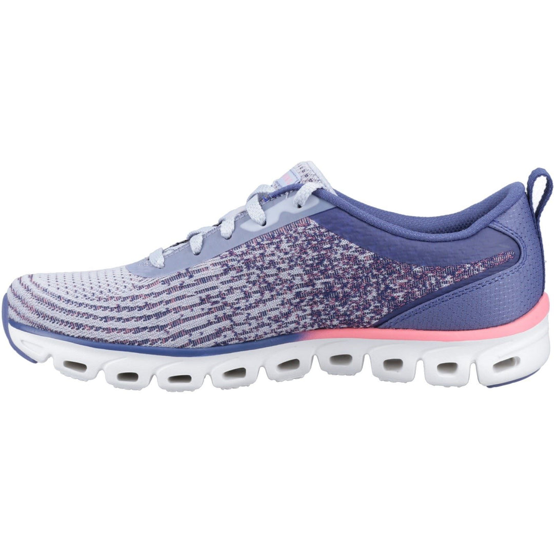 Women's Wide Fit Skechers 104325 Glide-Step Head Start Sneakers