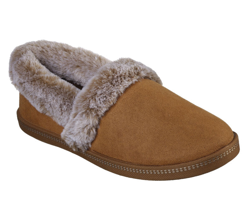 Women's Wide Fit Skechers 32777 Cozy Campfire Team Toasty Slippers