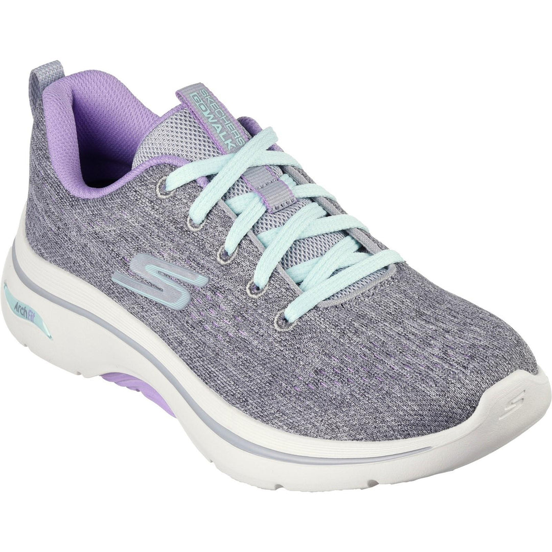 Women's Wide Fit Skechers 125311 Go Walk Arch Fit 2.0 Vivid Sneakers