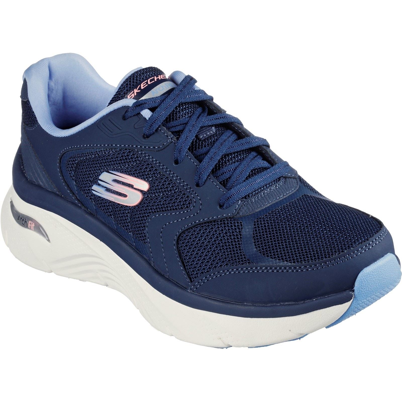 靴 Clarks Women's Wide Fit Skechers 149686 Arch Fit D'Lux Sneakers