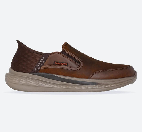 Skechers S Sport Men’s Size 11 Step In’s Casual Everyday Shoes In Brown Skechers Slip Ins Go Walk Bungee BRN Brown Mens trainers 216324 main image 3