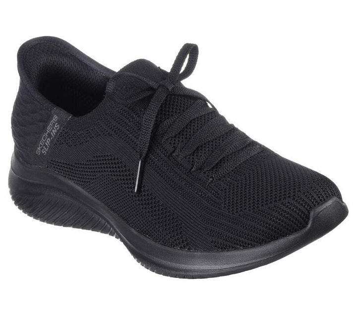 Women's Wide Fit Skechers 149710 Slip-ins Ultra Flex 3.0 Brilliant Sneakers - Black