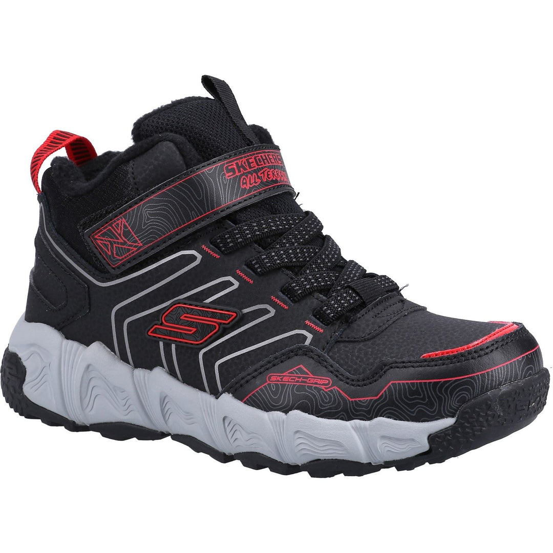 Men's Wide Fit Skechers 406422L Velocitrek Boots - Black/Red