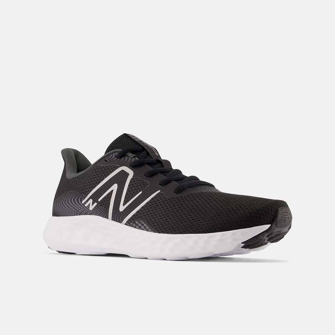 Men's Wide Fit New Balance M411LB3 Running Sneakers - Black/White