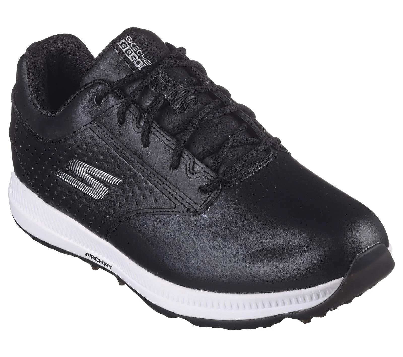 Skechers black golf shops shoes