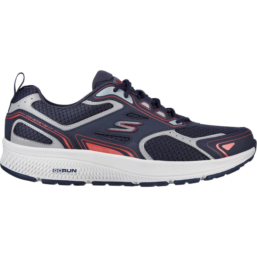 Men's Wide Fit Skechers 220034 Go Run Consistent Wide Sneakers - Navy/Red