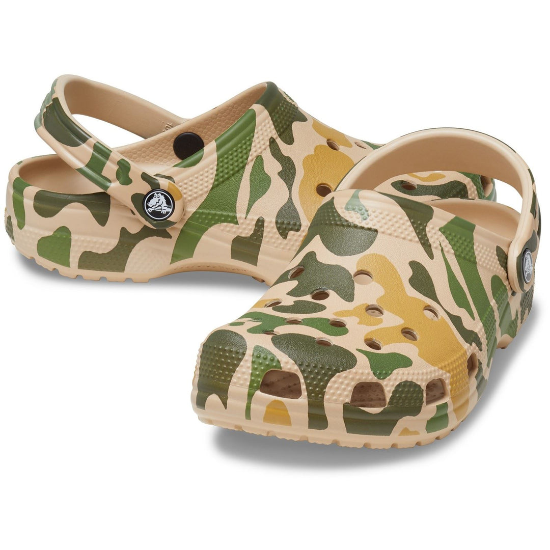 Unisex Wide Fit Crocs 206454 Seasonal Camo Sandals