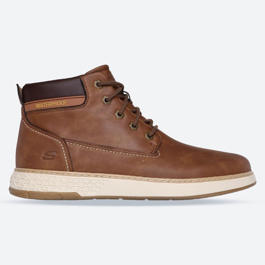 Men's Relaxed Fit Skechers 205235 Garlan Deno Waterproof Boots