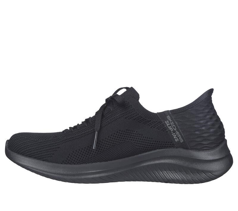 Women's Wide Fit Skechers 149710 Slip-ins Ultra Flex 3.0 Brilliant Sneakers - Black