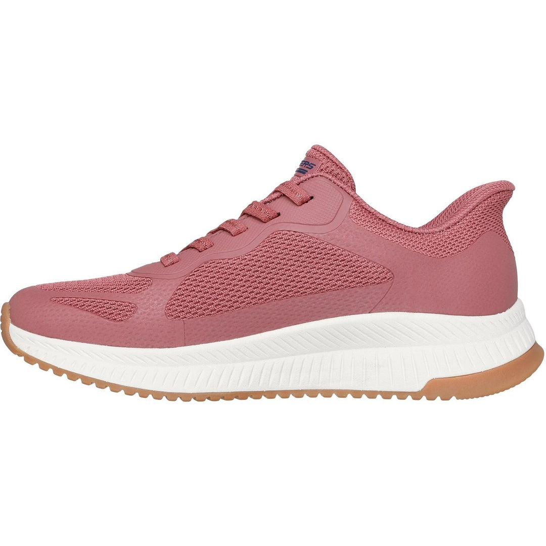 Women's Wide Fit Skechers 117624 Slip-ins Bobs Squad 4 Staple Look Sneakers