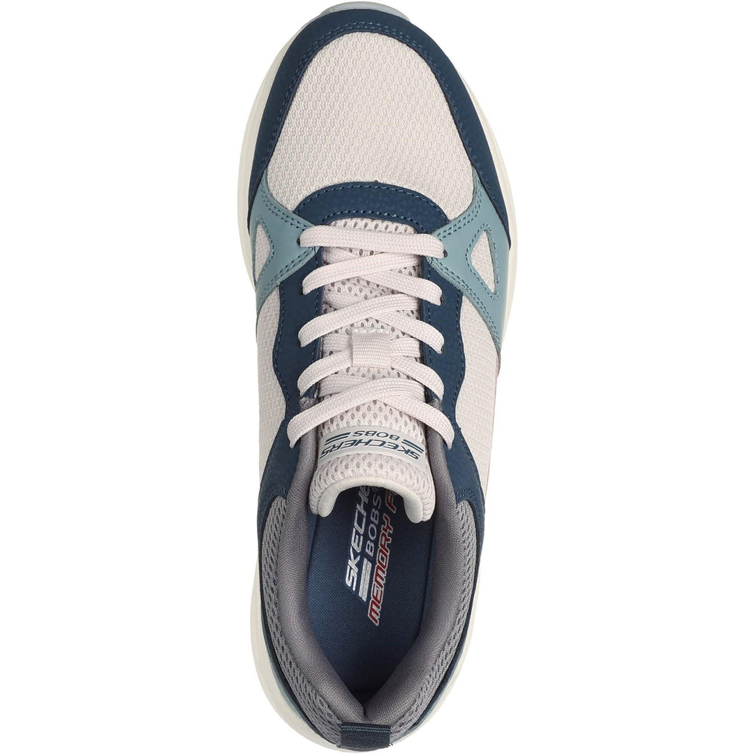 Womens Wide Fit Skechers 117268 Bobs Sparrow 2.0 Retro Clean Sneakers